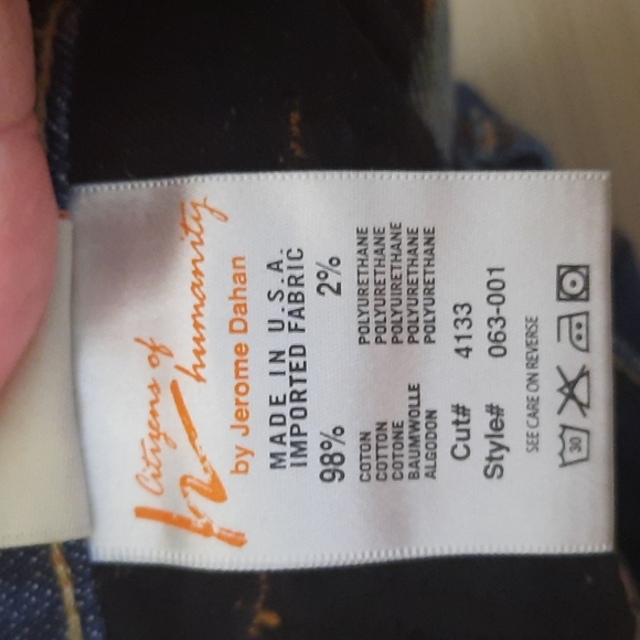 Citizens of Humanity blue jeans waist 31, inseam 24, cropped - Picture 2 of 4